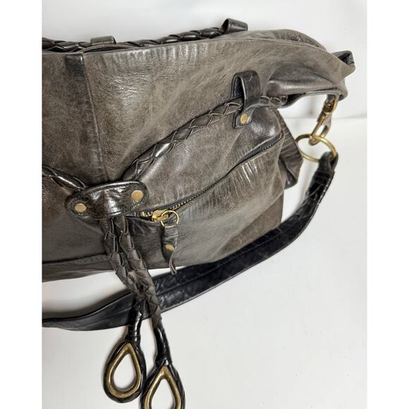 Vintage Cornelian Taurus Daisuke Iwanaga Leather Shoulder Bag w/Bronze Hdw $1800 - Picture 9 of 12